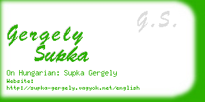 gergely supka business card